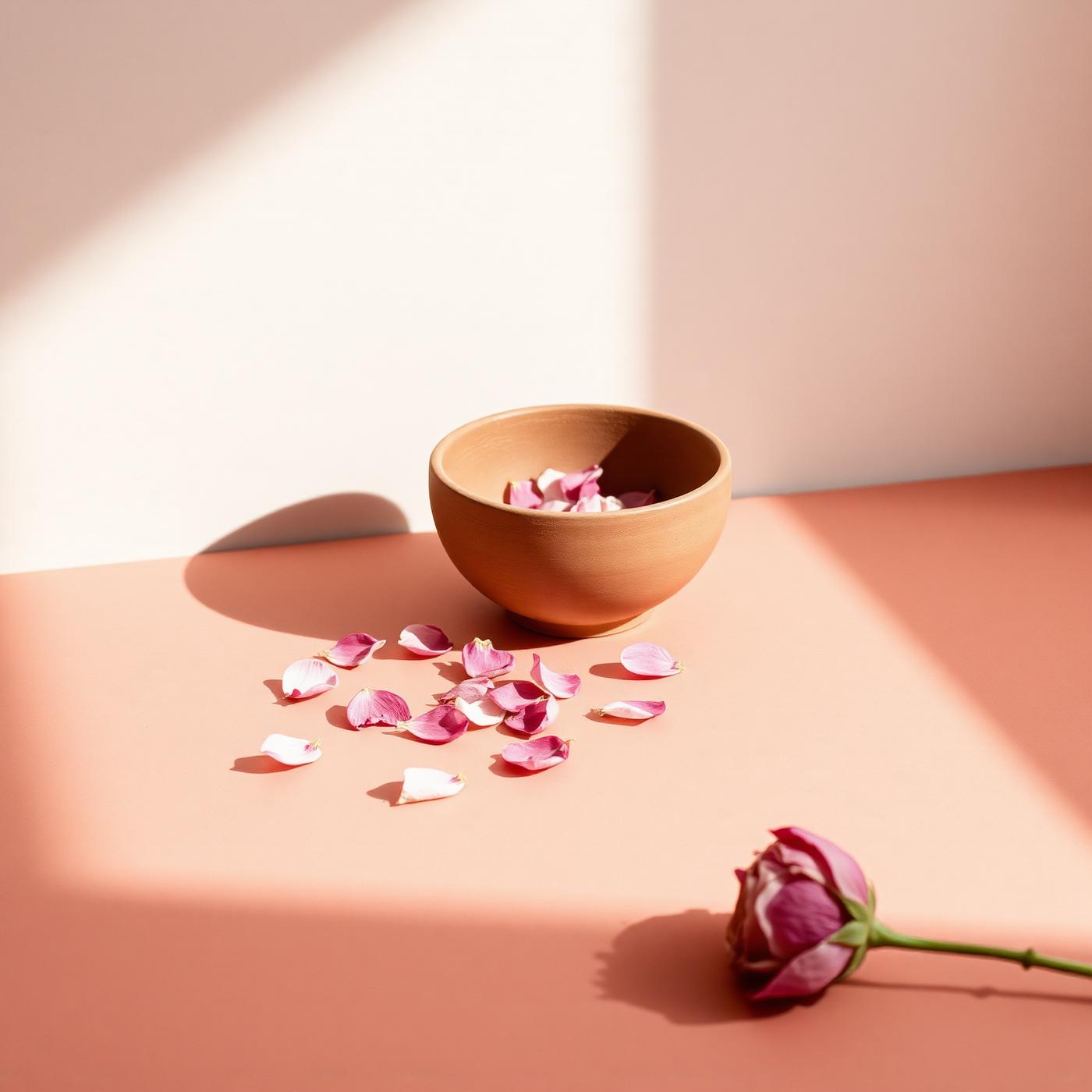 Sacred Womb Care Love rose petals and ceremonial vessel